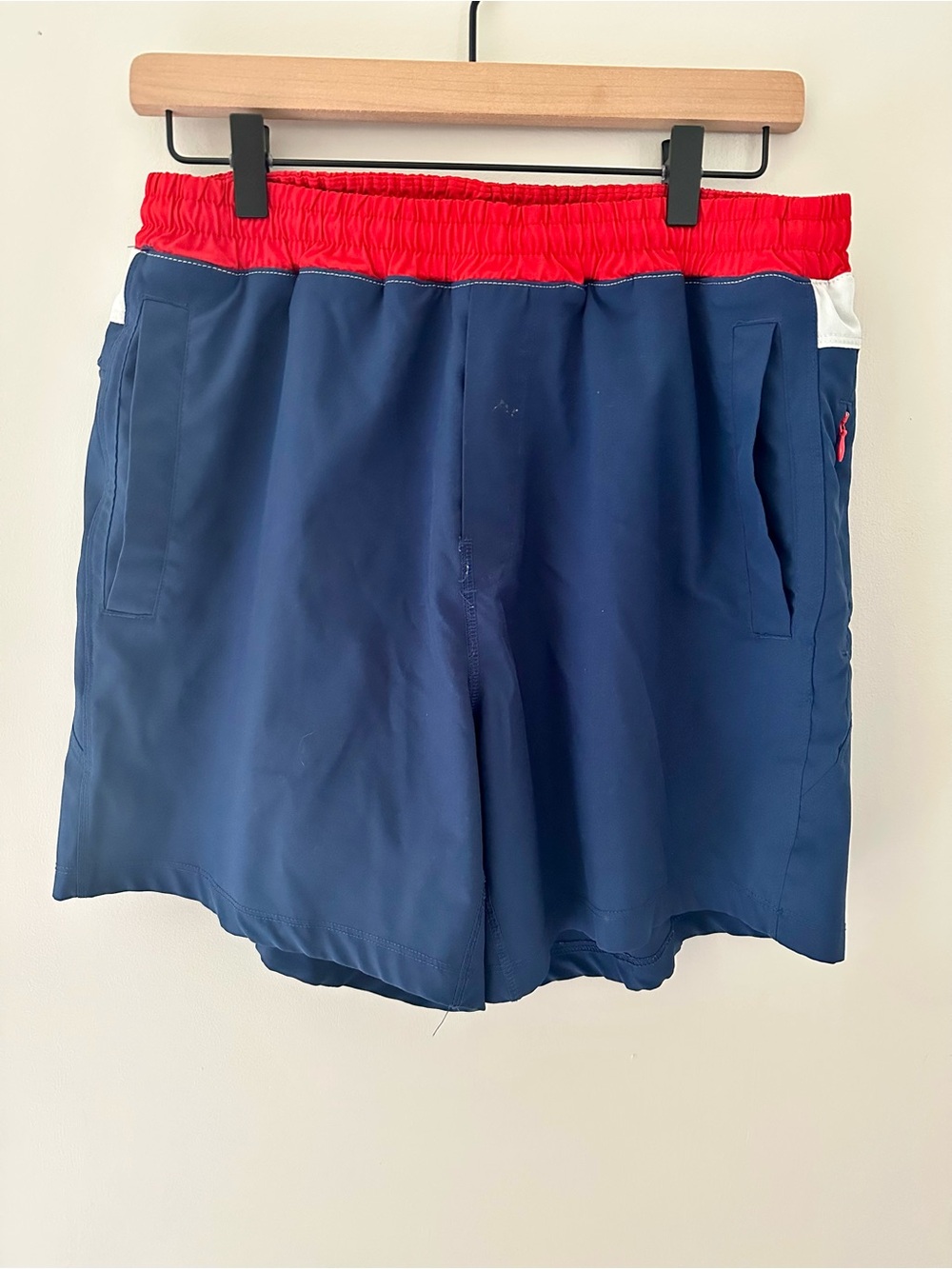 Freeballers Men's Athletic Full Liner Red, White, Blue Shorts 6” inseam
